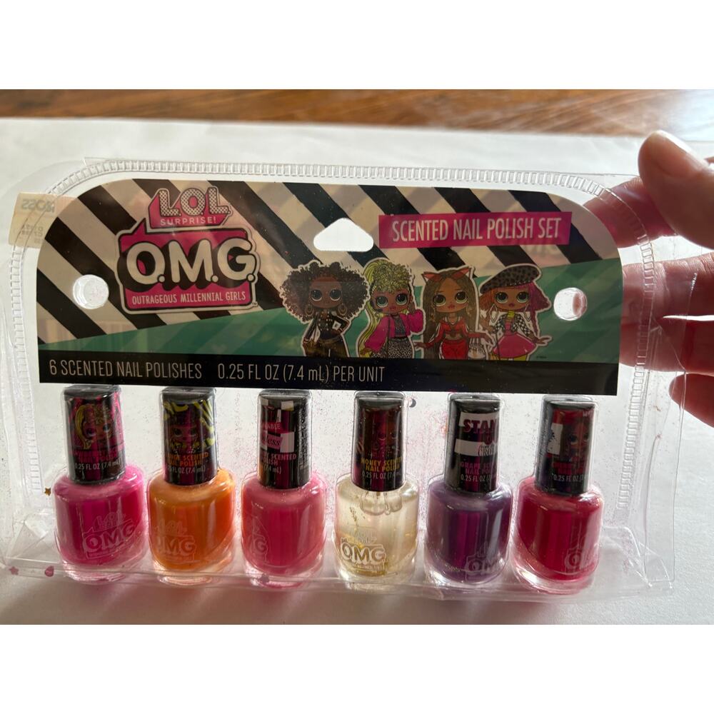 LOL Surprise OMG Scented Nail Polish Set of 6  0.25 fl oz Per Unit New Sealed